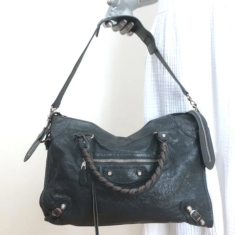 Balenciaga Giant 12 City Bag Dark Gray Leather Medium Tote