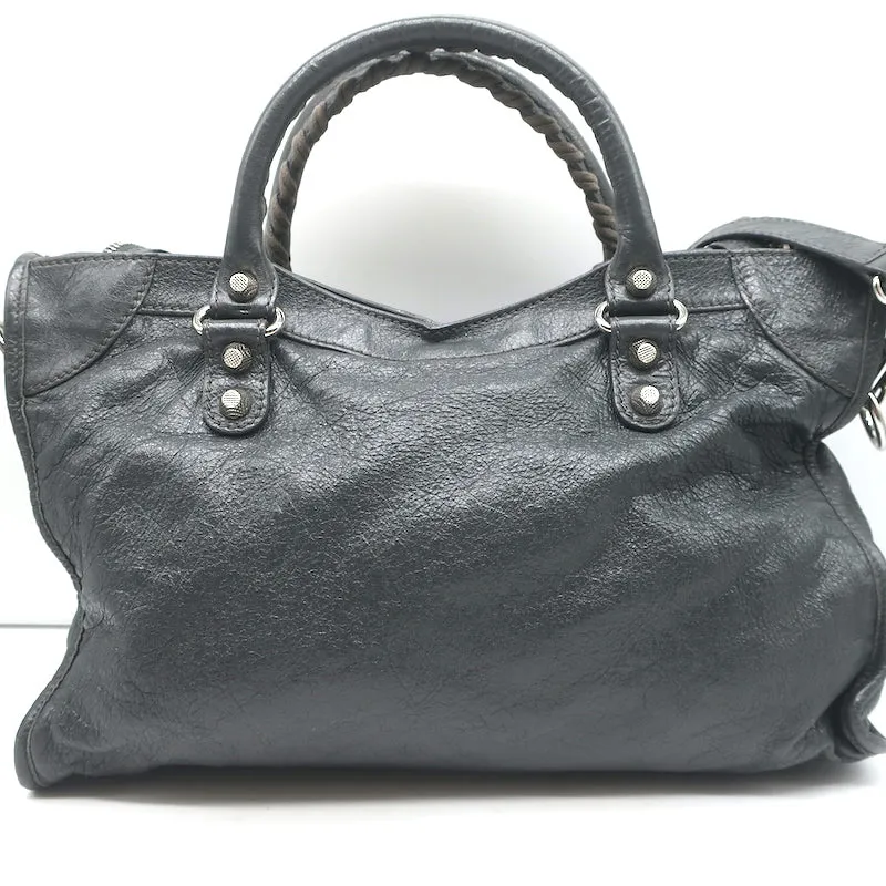 Balenciaga Giant 12 City Bag Dark Gray Leather Medium Tote