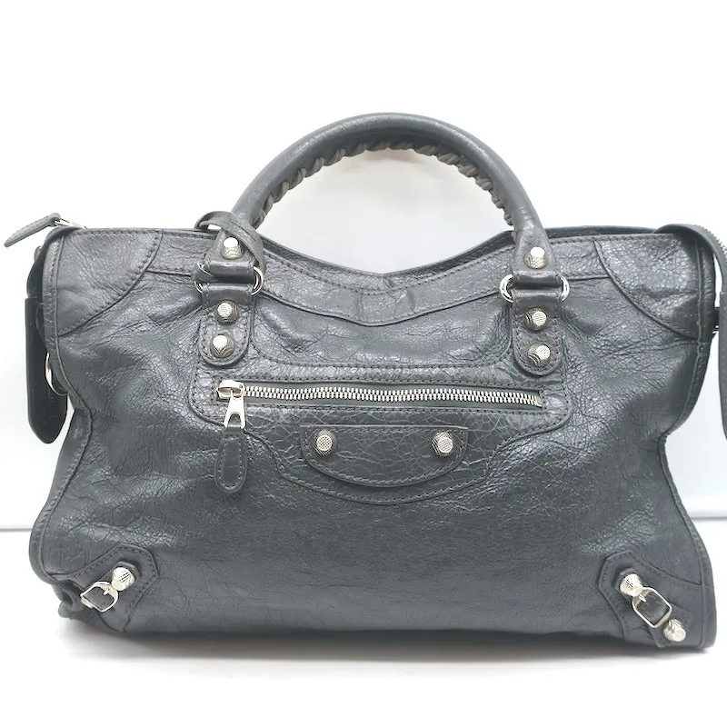 Balenciaga Giant 12 City Bag Dark Gray Leather Medium Tote