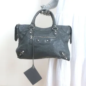 Balenciaga Giant 12 City Bag Dark Gray Leather Medium Tote