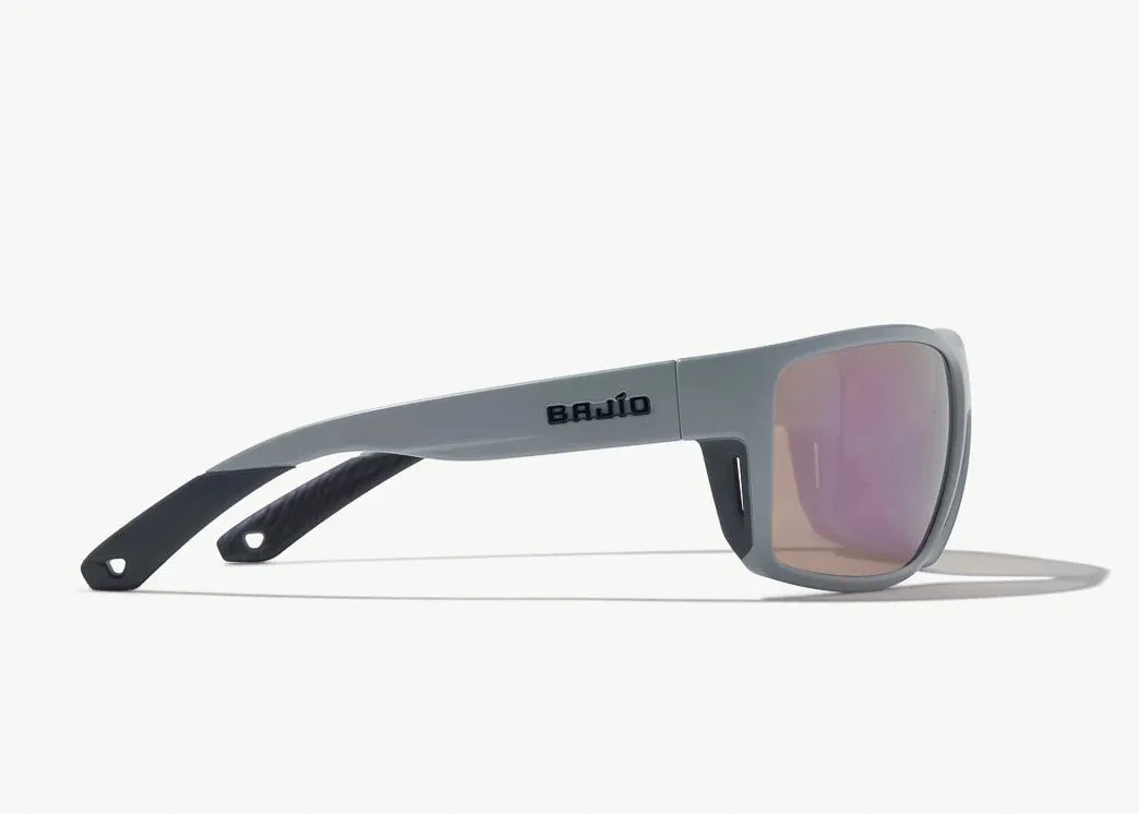 Bales Beach Gray Matte/ Rose Mirror Poly lens