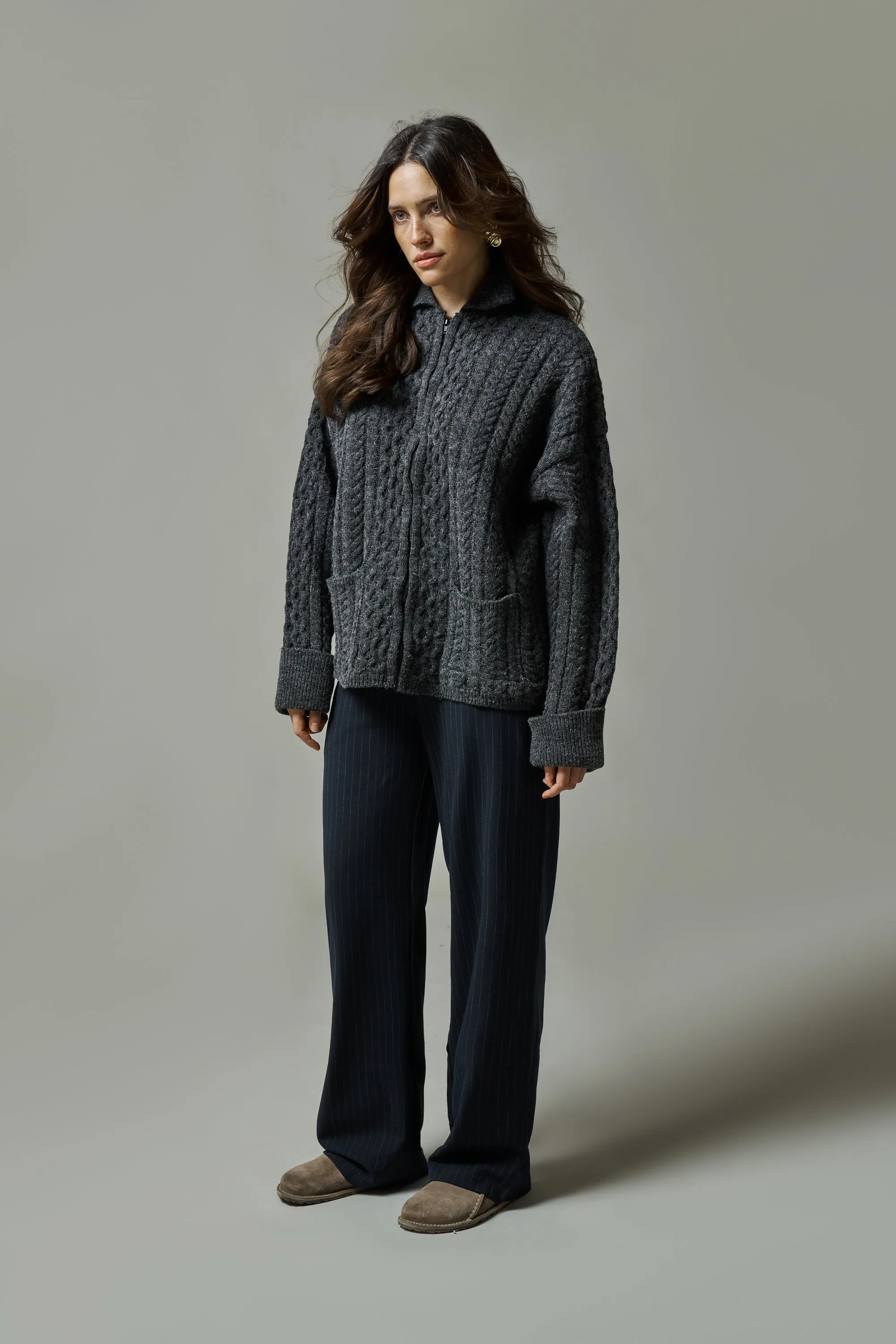 Barn Boxy Zip Knit Jacket