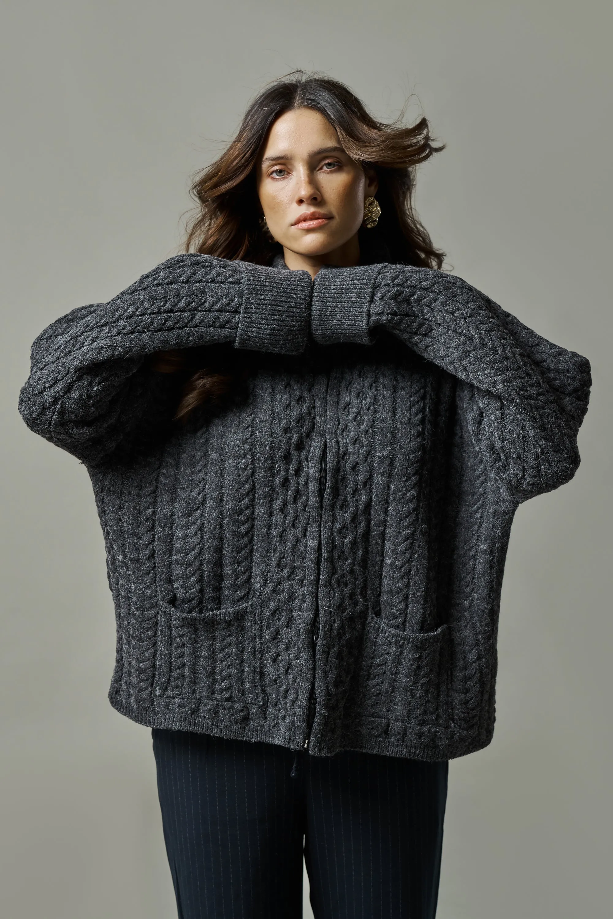 Barn Boxy Zip Knit Jacket