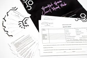 Beautiful Brows Client Record Cards