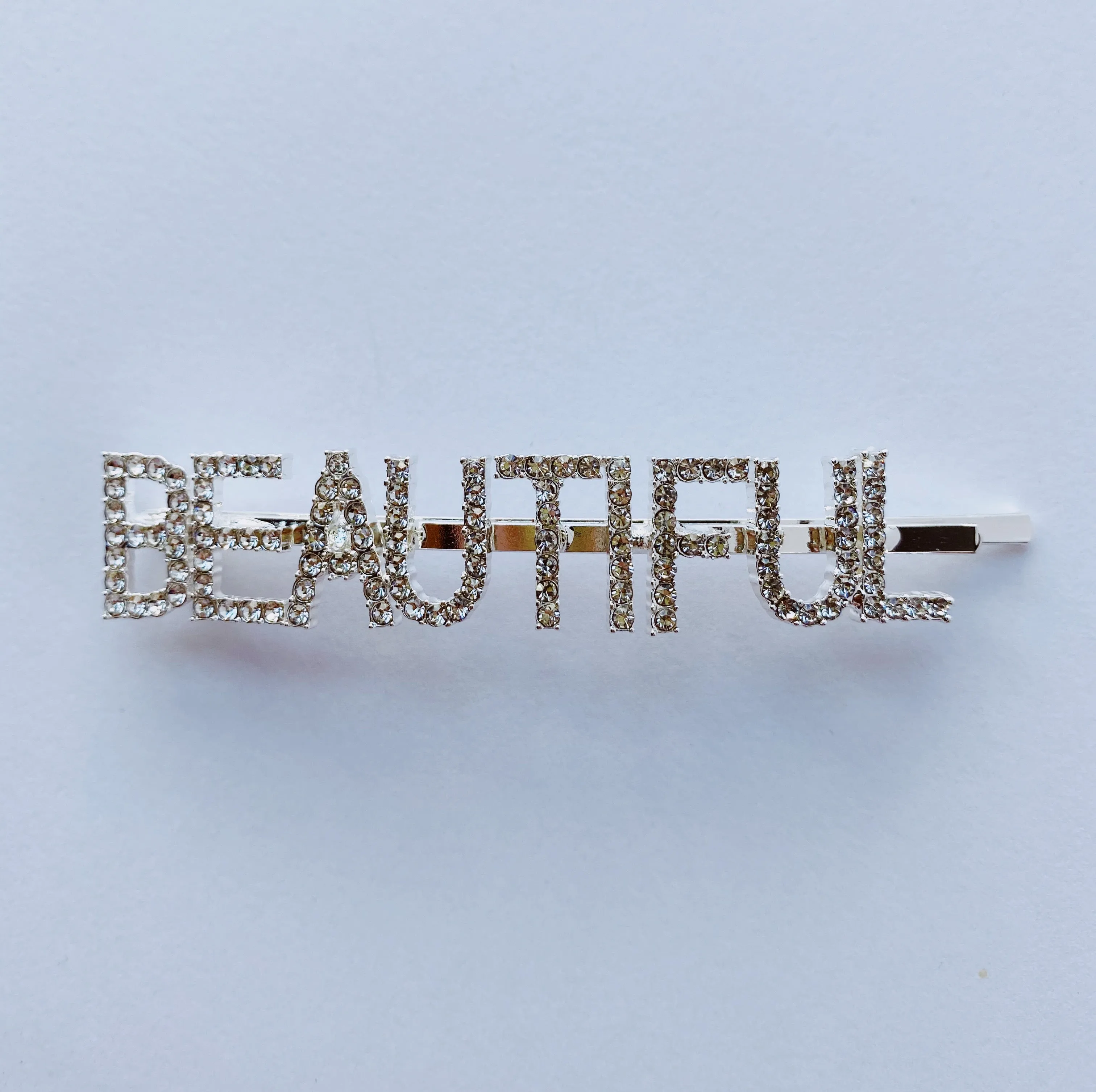 BEAUTIFUL Rhinestones Statement Word Hairpin