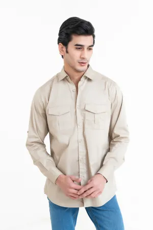 Beige Casual Shirt