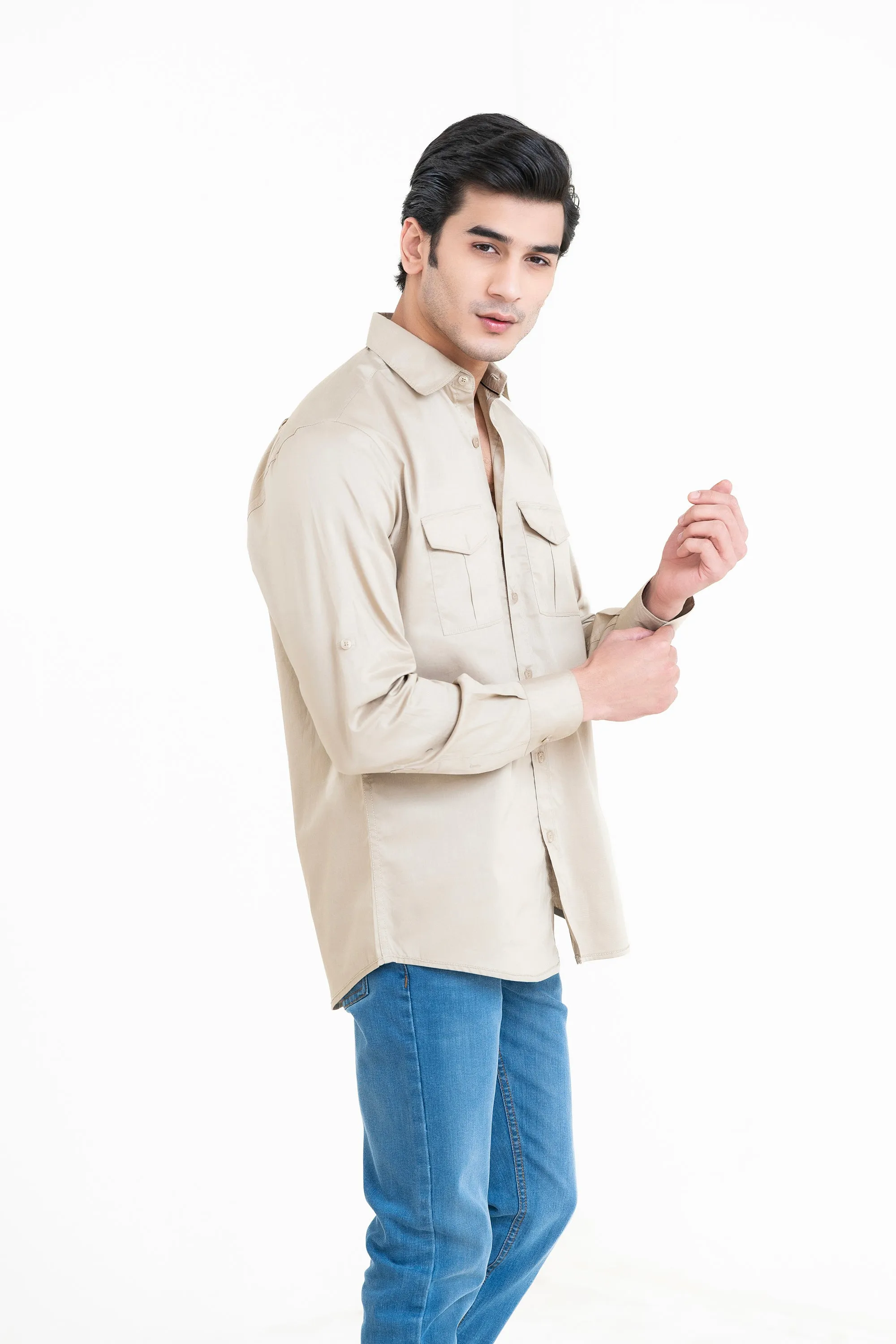 Beige Casual Shirt