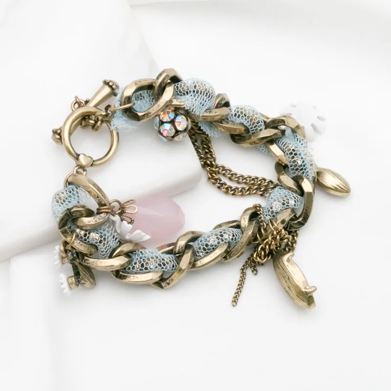 Betsey Johnson Ingenious Adorable Eye-catching Colorful Stones Bracelet