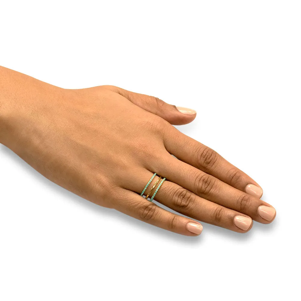 Between the Lines - 18K Yellow Gold Natural Paraiba Tourmaline Ring