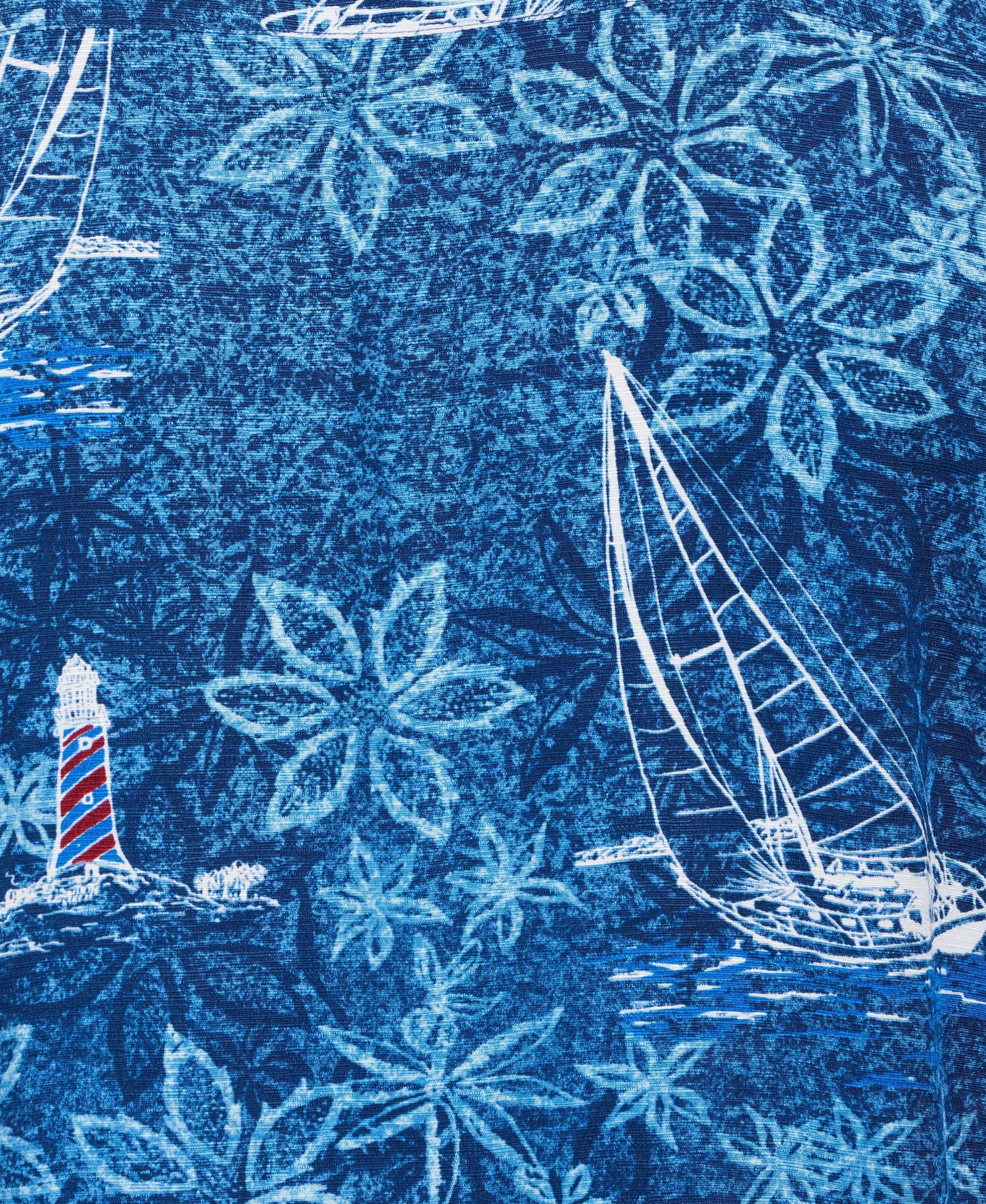 Big & Tall Nautical Tropical Print Shirt