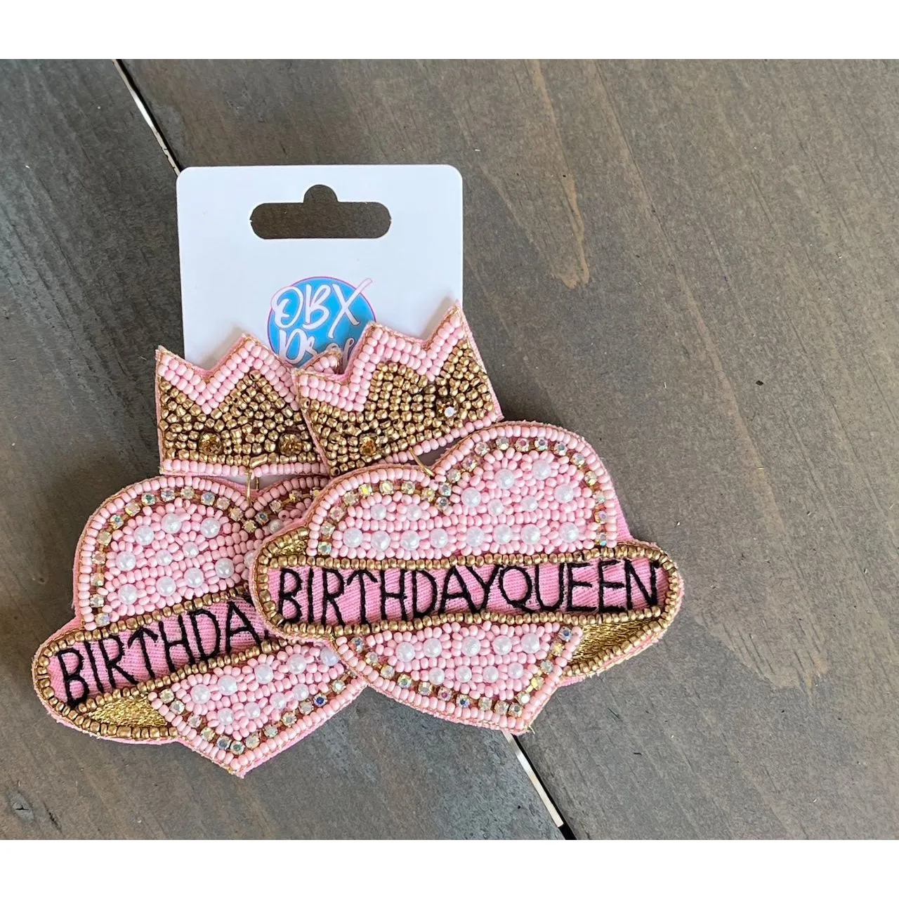 Birthday Queen Pearl & Seed Bead Drop Earrings - S
