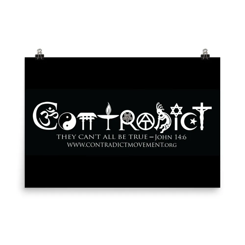 Black Contradict Poster (2' x 3')