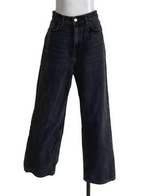 Black Denim Straight Cut Jeans