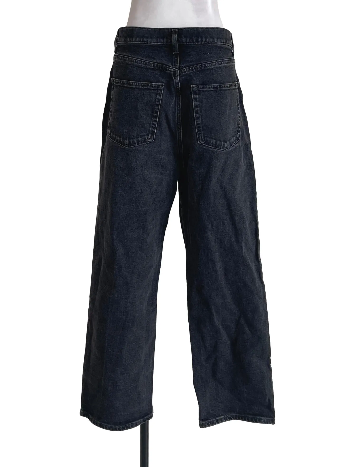 Black Denim Straight Cut Jeans