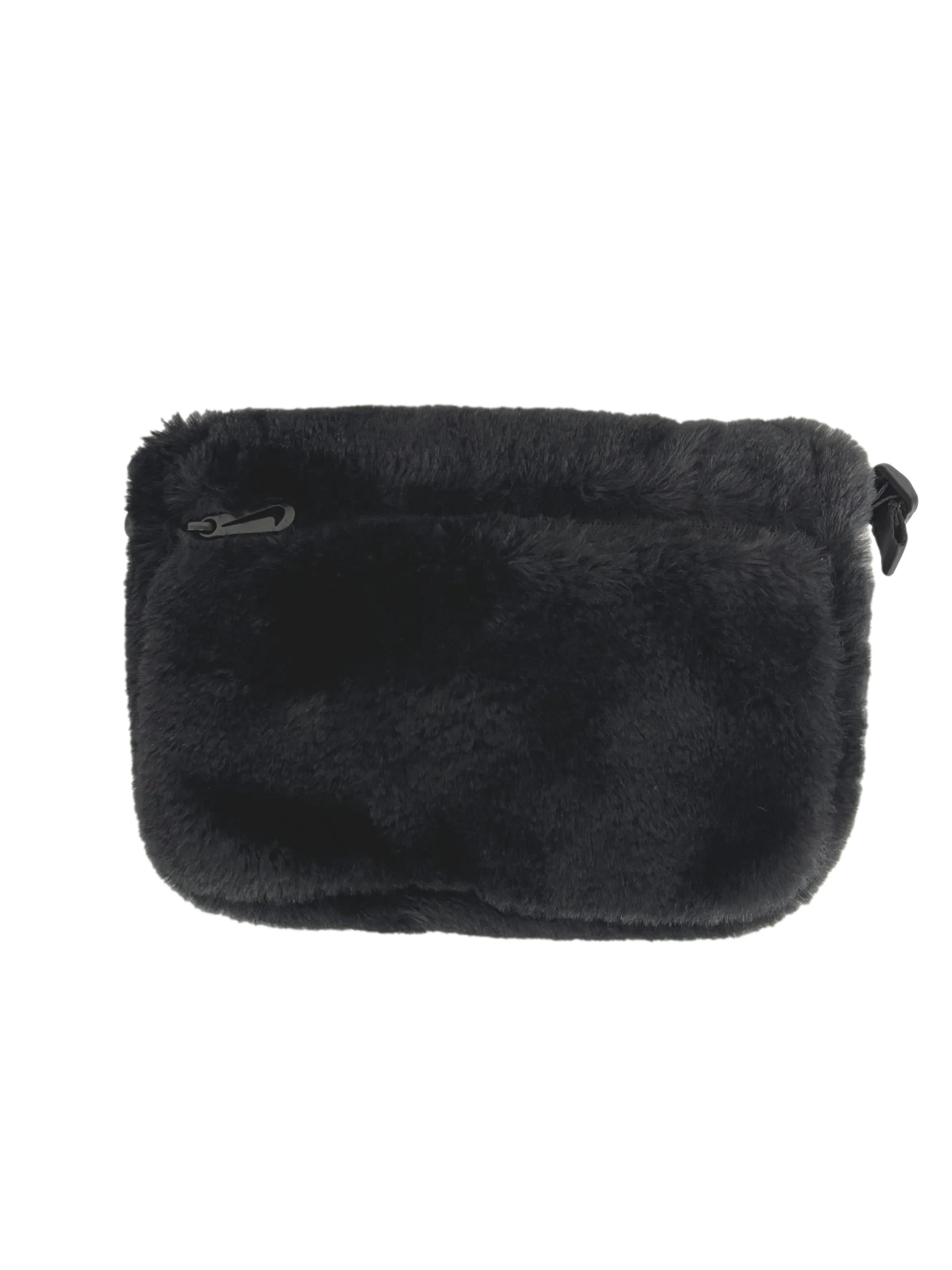 Black Faux Fur Crossbody Bag