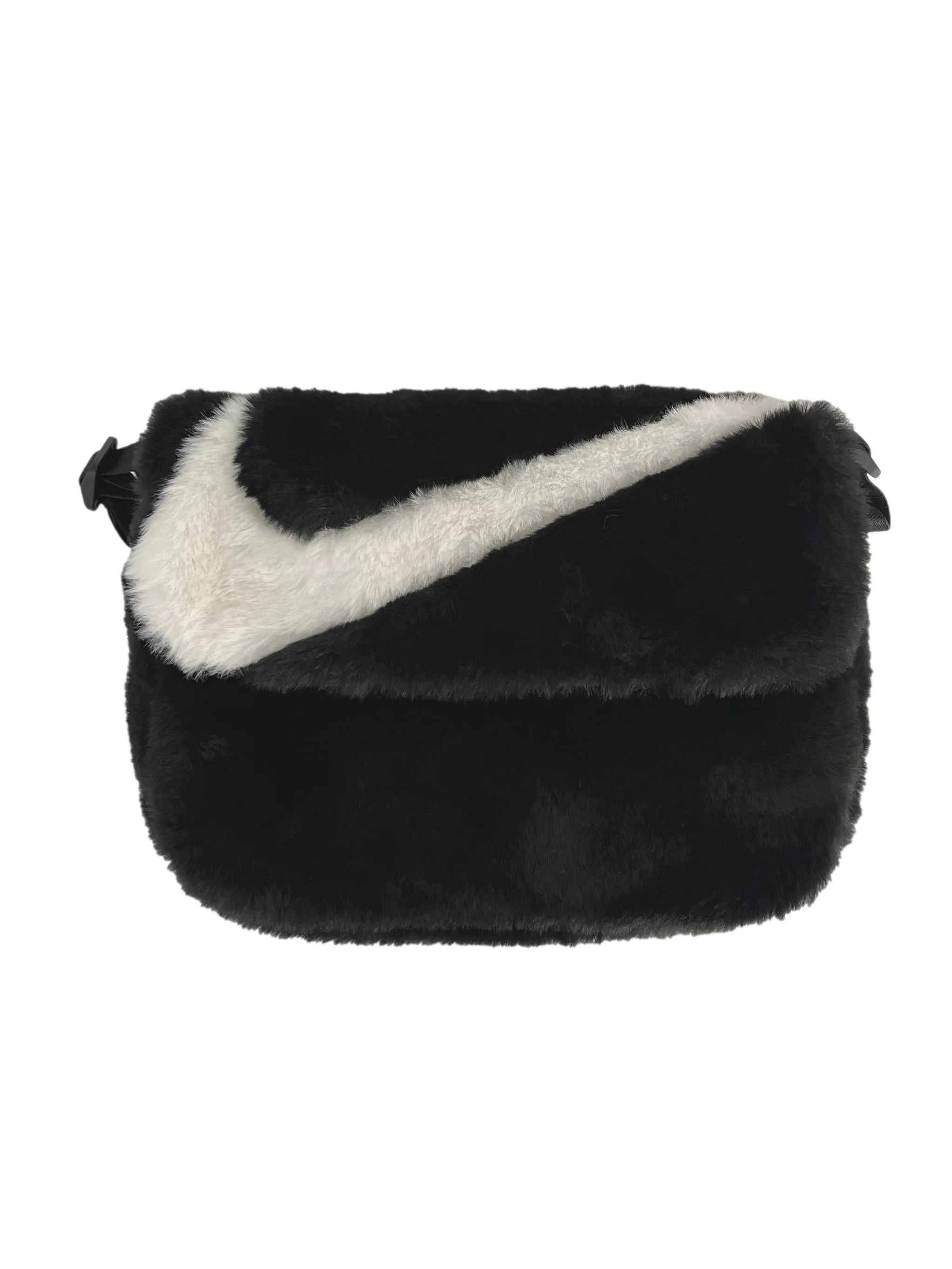Black Faux Fur Crossbody Bag