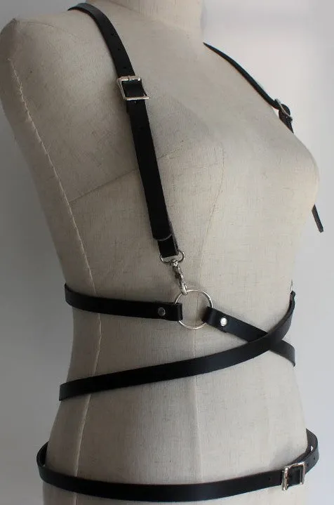 Black Wrap Around Waist Harness