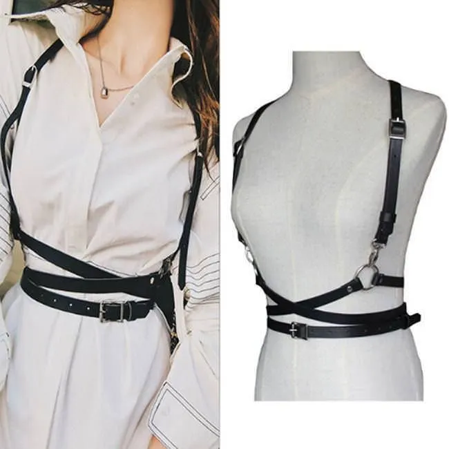 Black Wrap Around Waist Harness