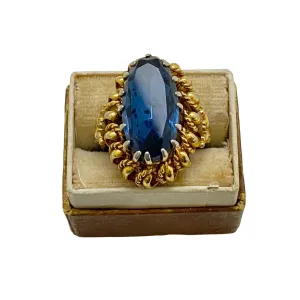 Blue Crystal Statement Ring