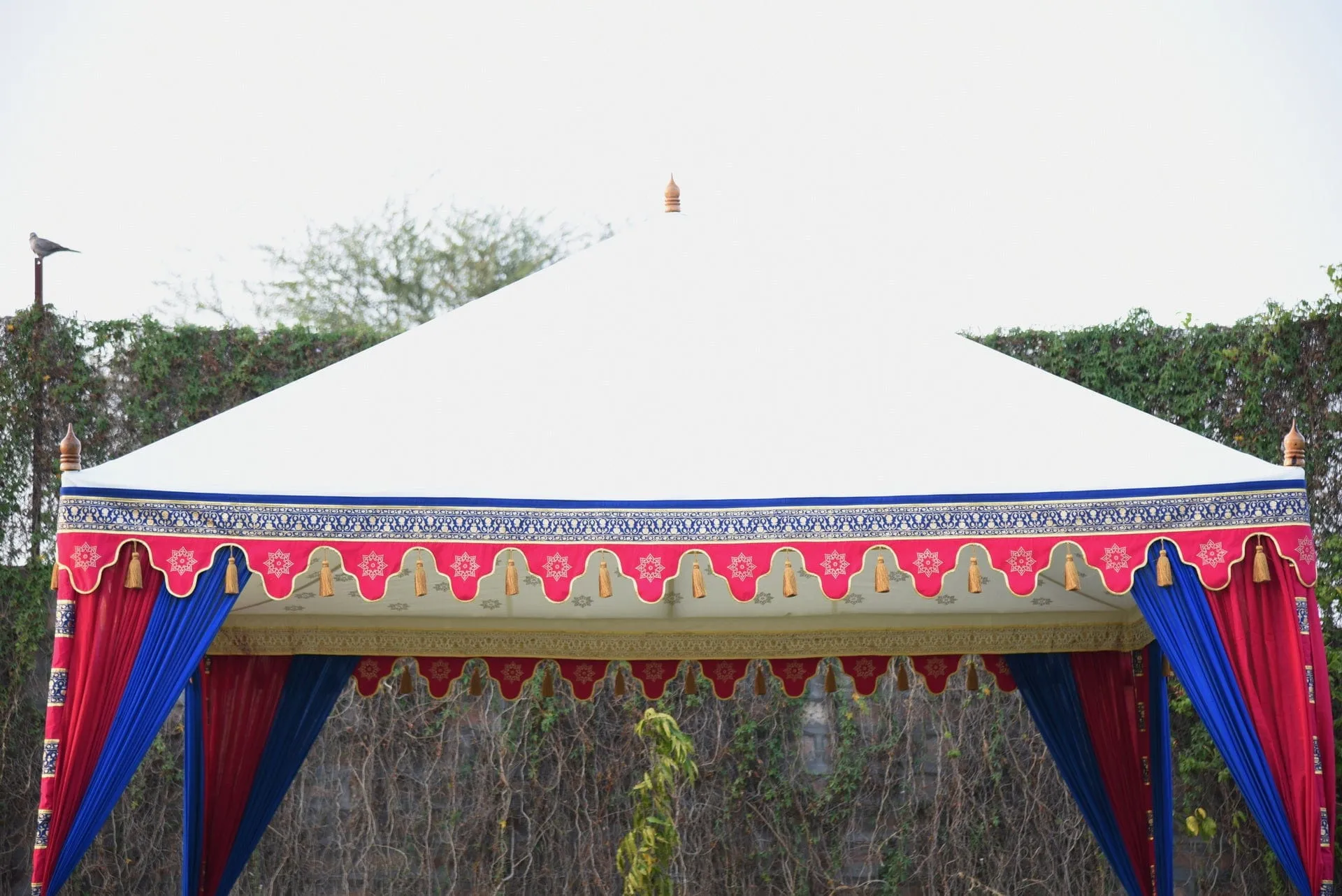 Blue Red Moroccan Tent Rental 13' x 13'