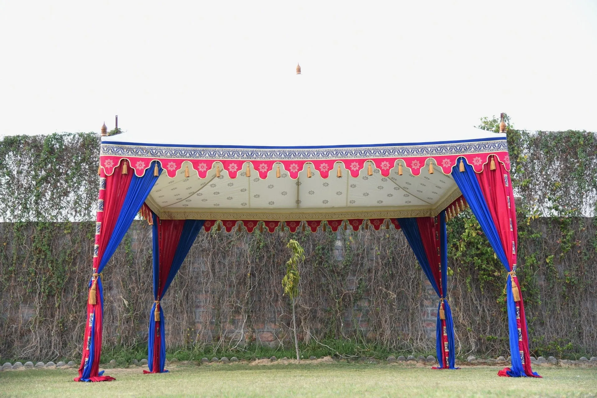 Blue Red Moroccan Tent Rental 13' x 13'