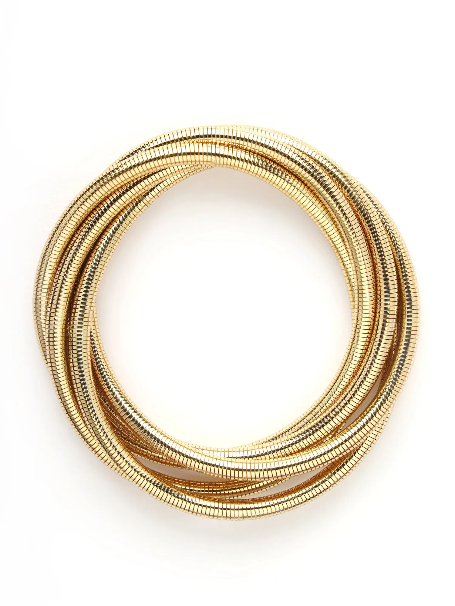 Bohey by KARATCART Gold Plated Omega Multiline Chain Bracelet for Women