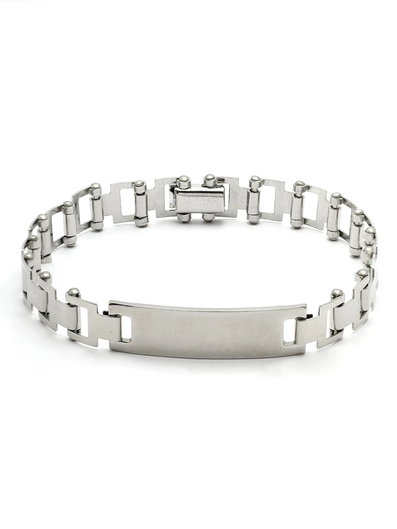Bohey by KARATCART Men Silver Plated Link Bracelet