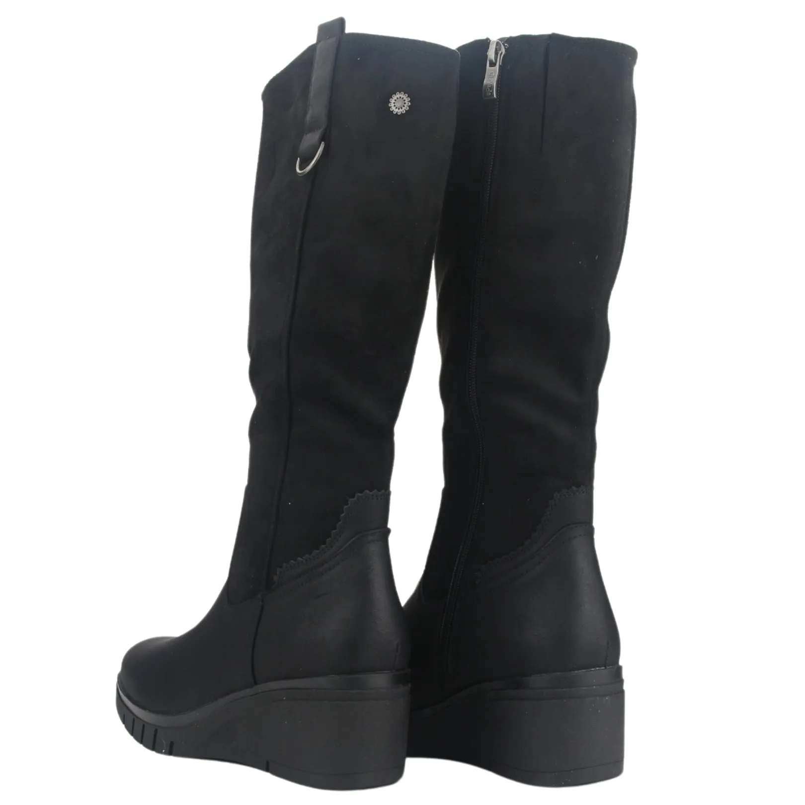 Botin Chalada Mujer Wedgenew-3 Negro Casual