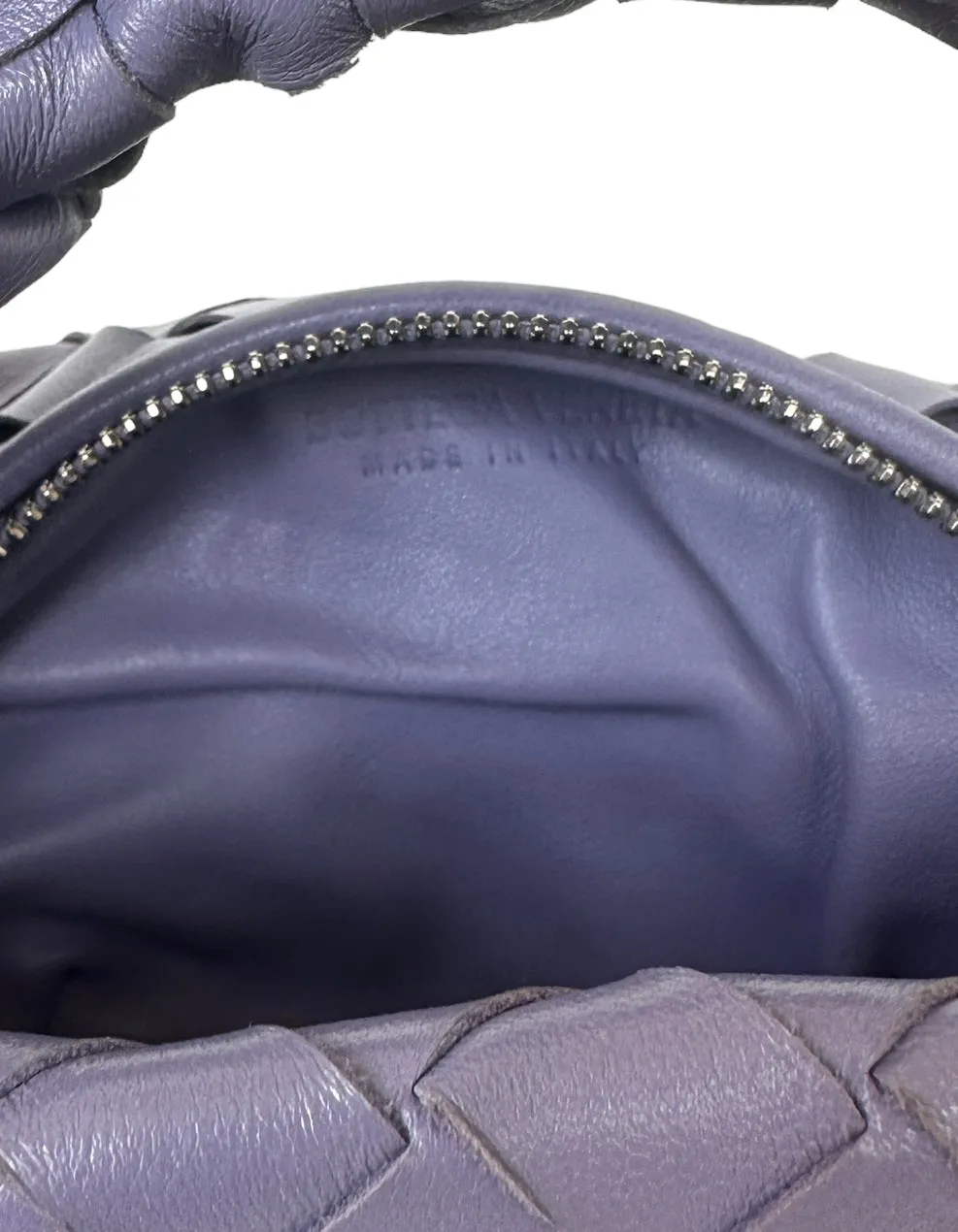 Bottega Veneta Lavender Leather Mini Jodie Hobo Bag