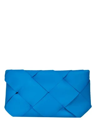 Bottega Veneta Swimming Pool Blue Nappa Maxi Blown Up Pouch Clutch Bag