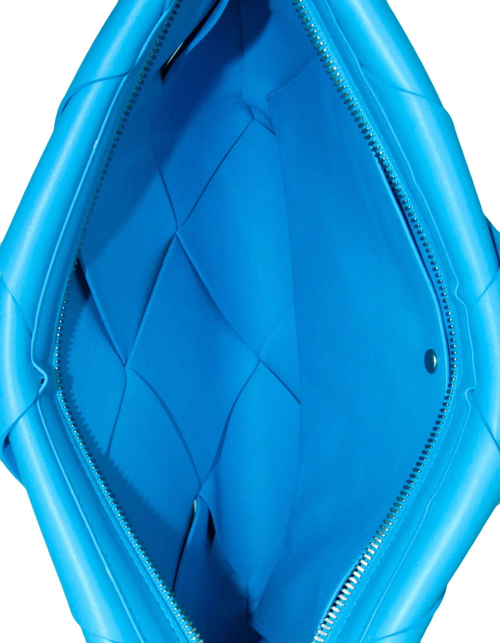 Bottega Veneta Swimming Pool Blue Nappa Maxi Blown Up Pouch Clutch Bag