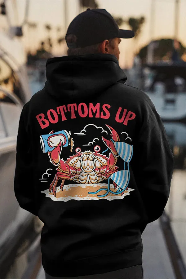 Bottoms Up Print Casual Hoodie