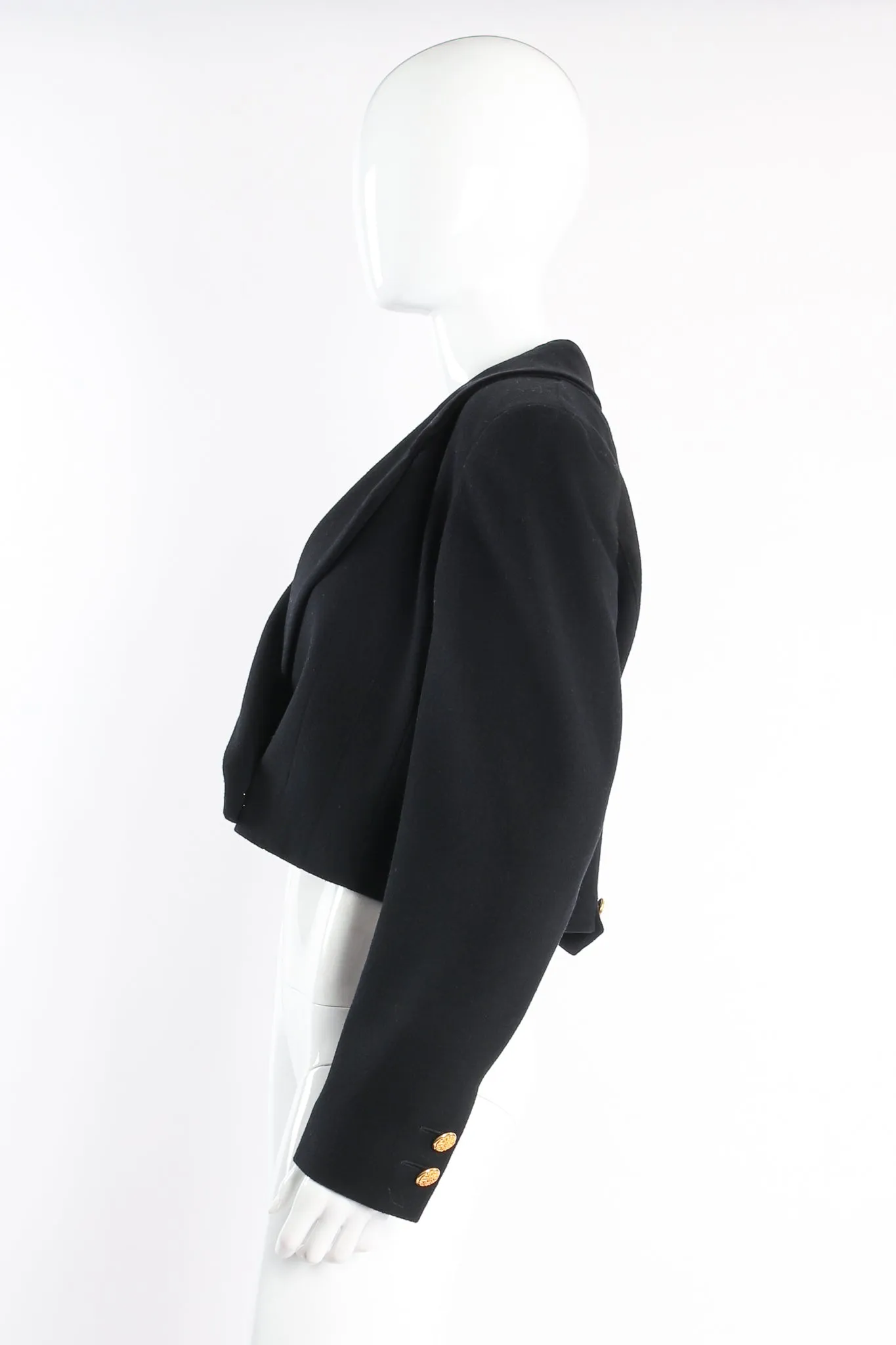 Boxy Cropped Wool Jacket