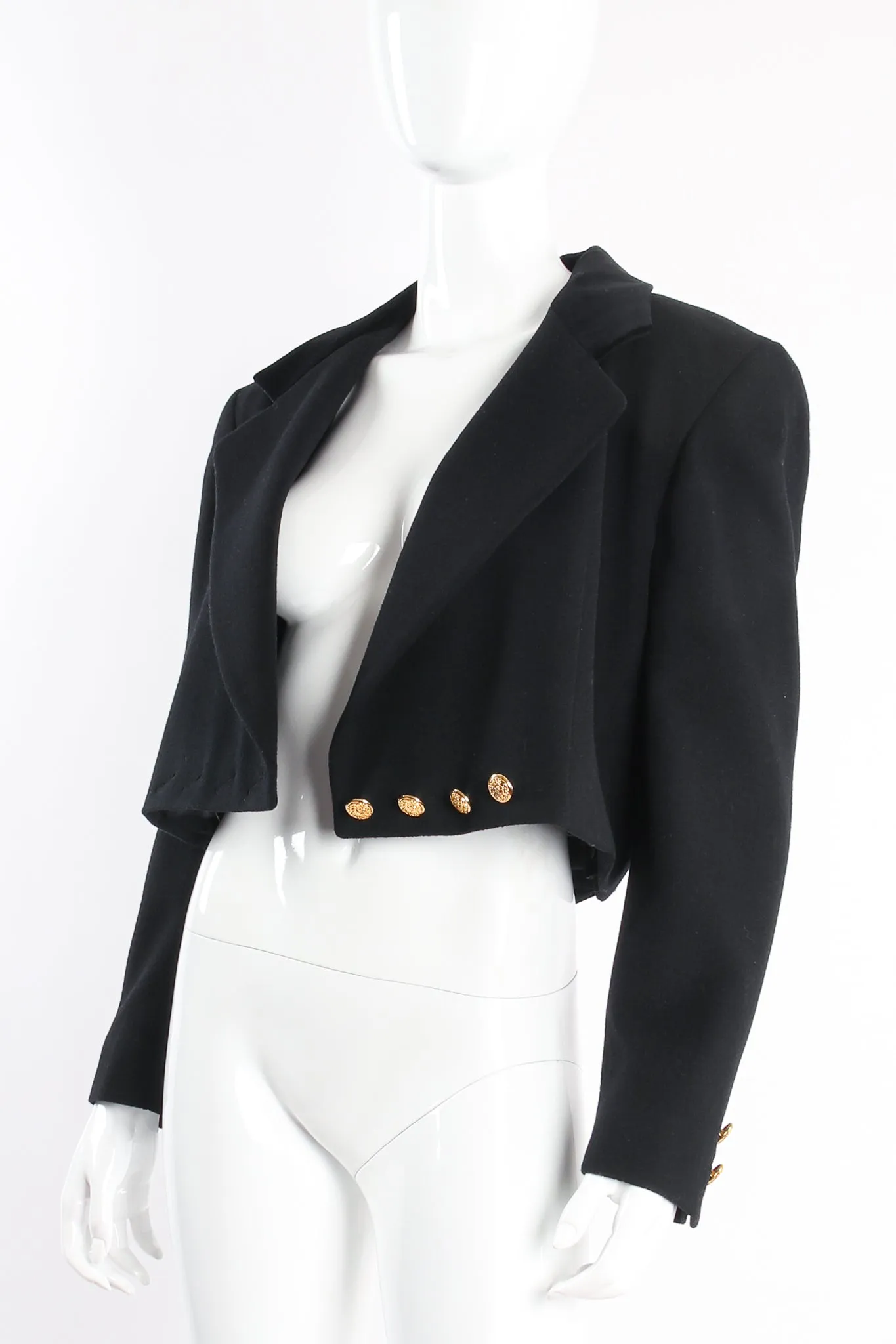 Boxy Cropped Wool Jacket