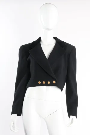 Boxy Cropped Wool Jacket