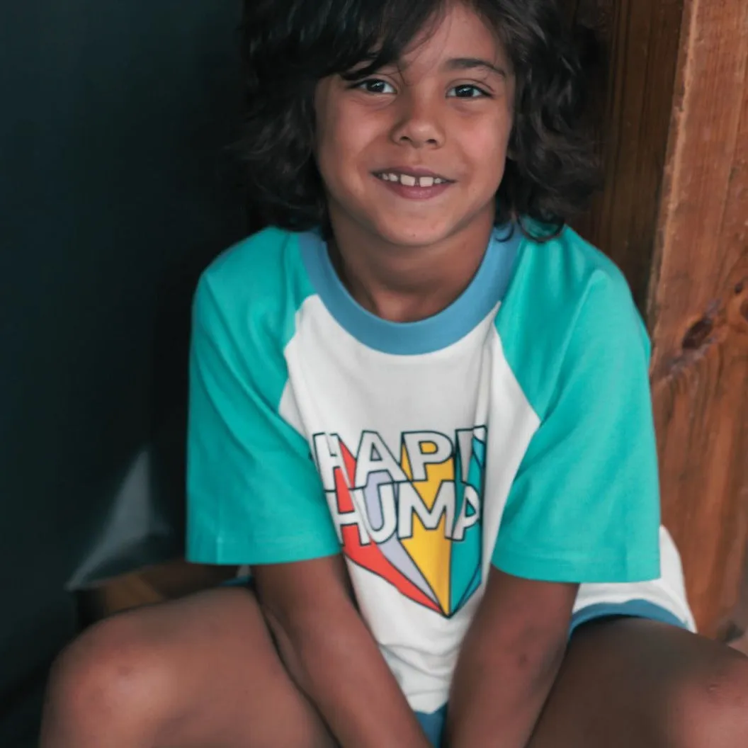 BOXY T-SHIRT Colour Block /Happy Human