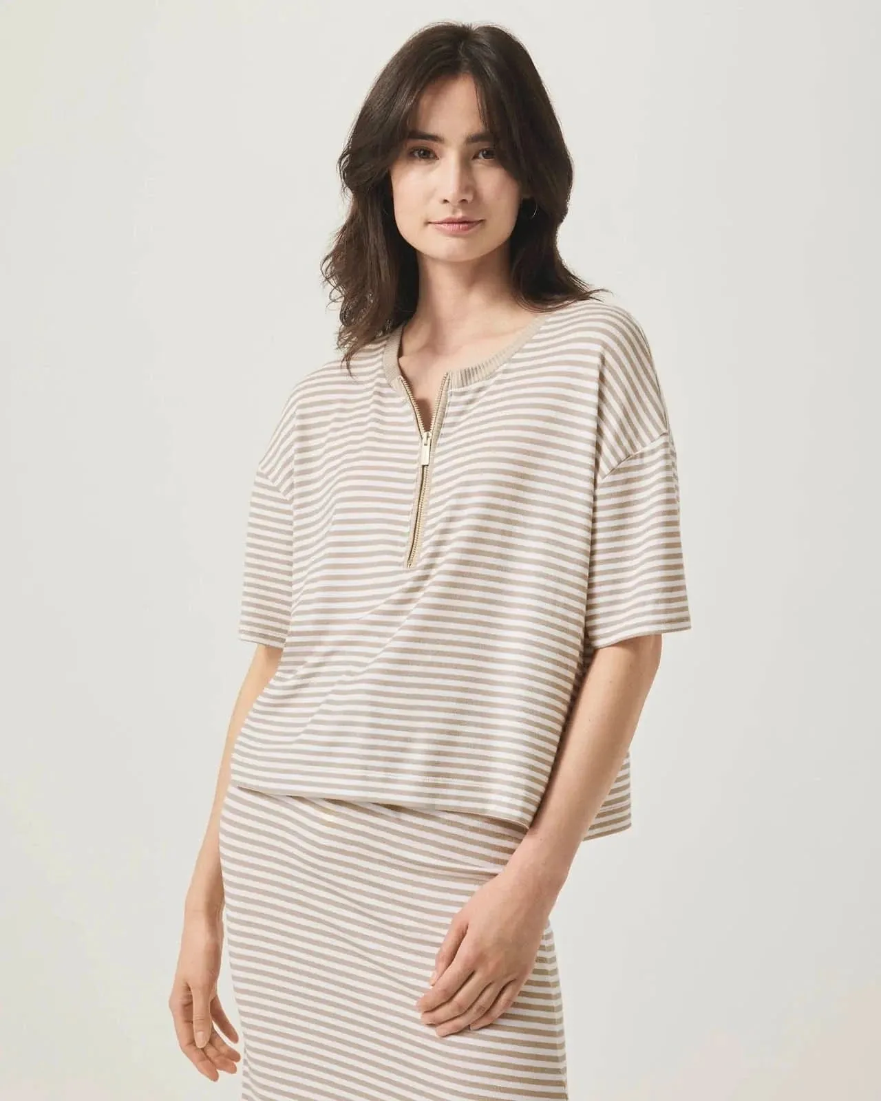 Brooke Top by Splendid | Fawn Stripe