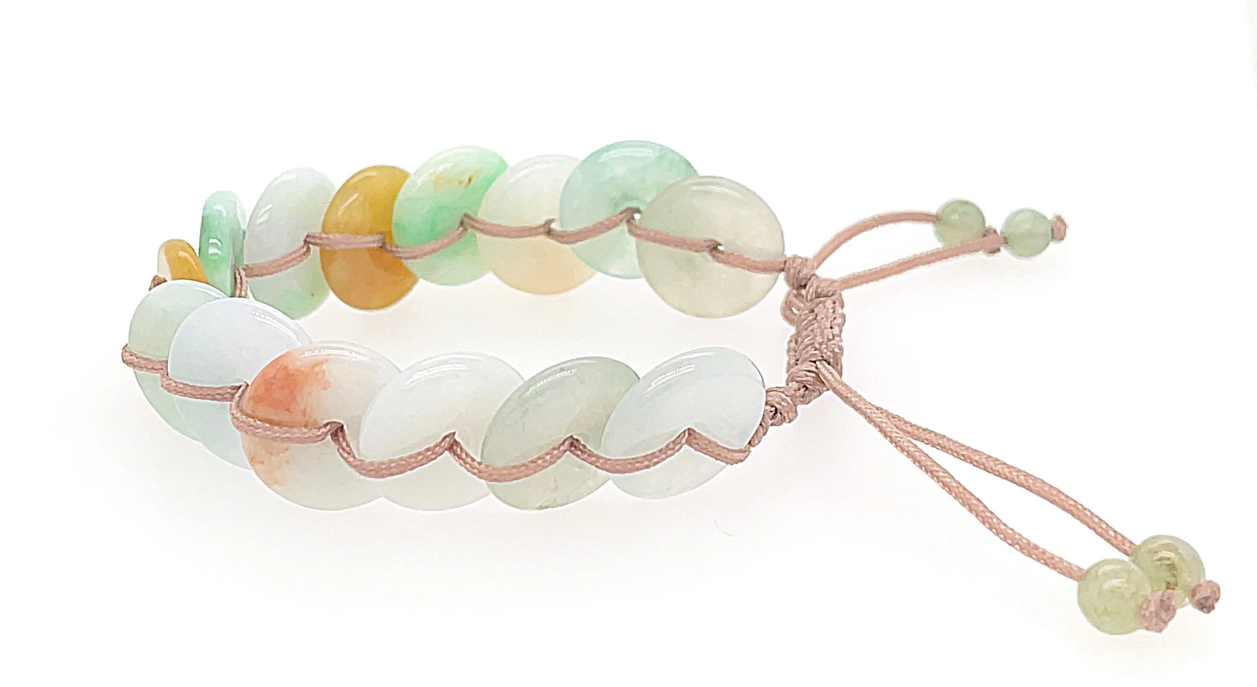 Burmese Jadeite Gold Coins 'Good Fortune' Bracelet