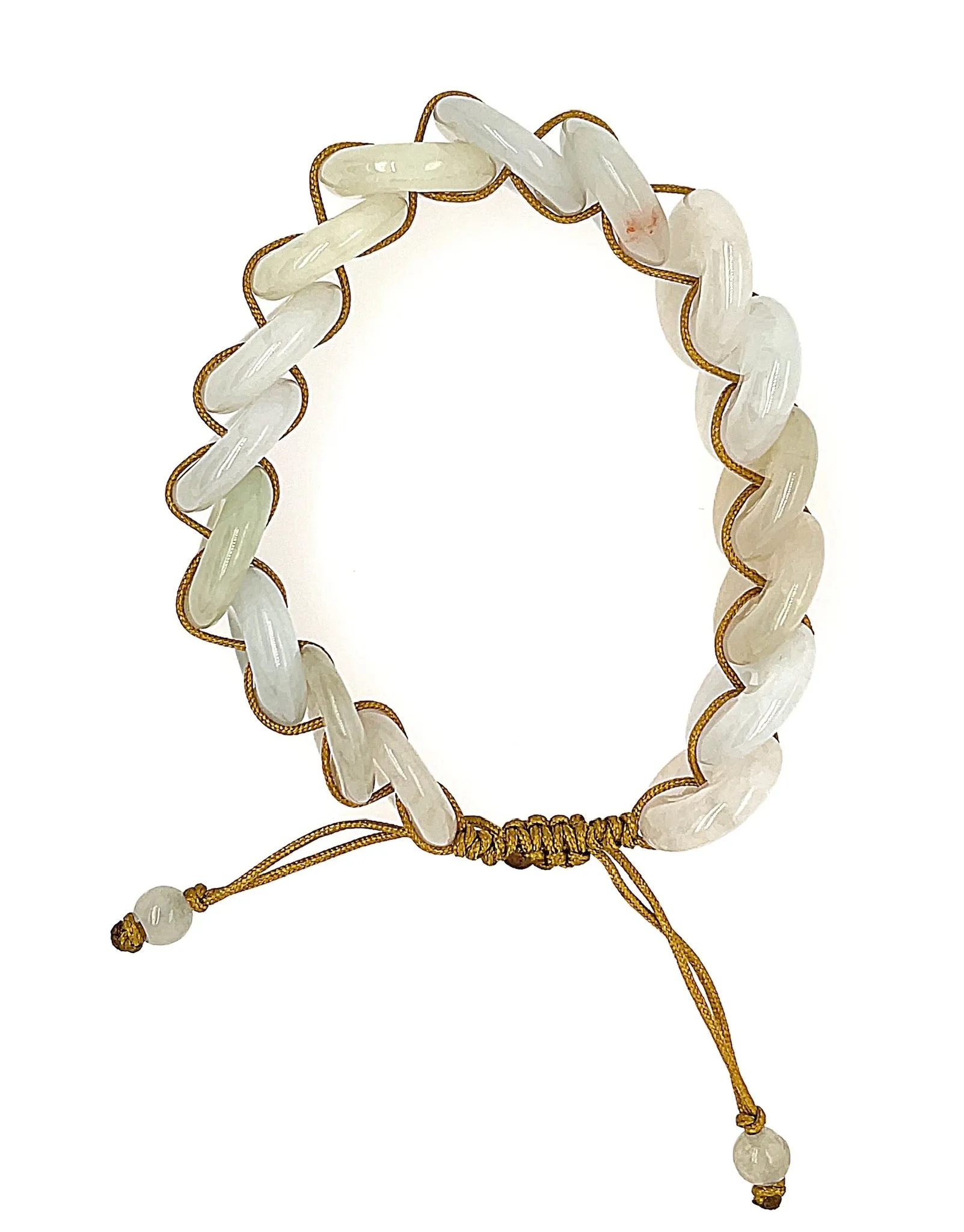 Burmese Jadeite Gold Coins 'Good Fortune' Bracelet