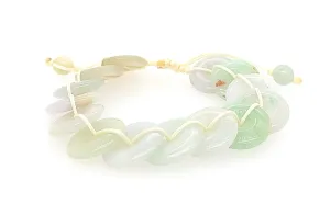 Burmese Jadeite Gold Coins 'Good Fortune' Bracelet