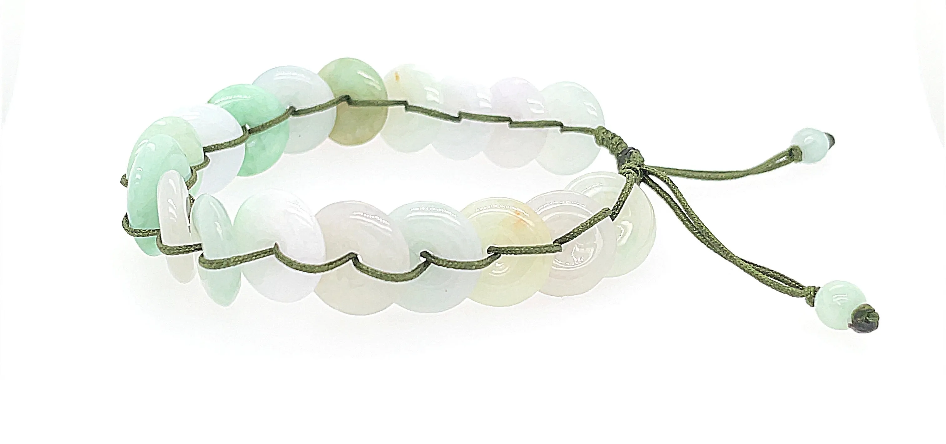 Burmese Jadeite Gold Coins 'Good Fortune' Bracelet