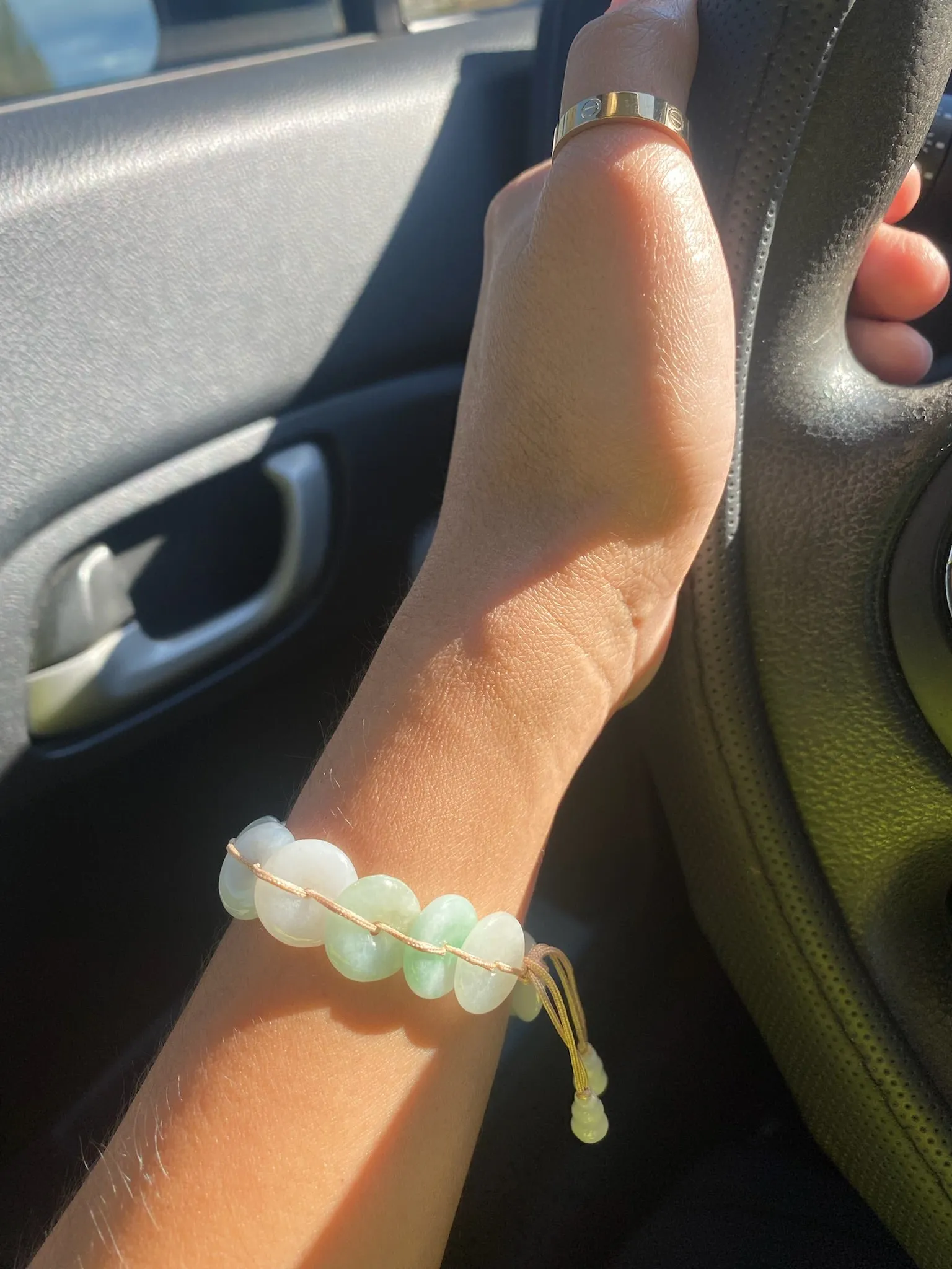 Burmese Jadeite Gold Coins 'Good Fortune' Bracelet