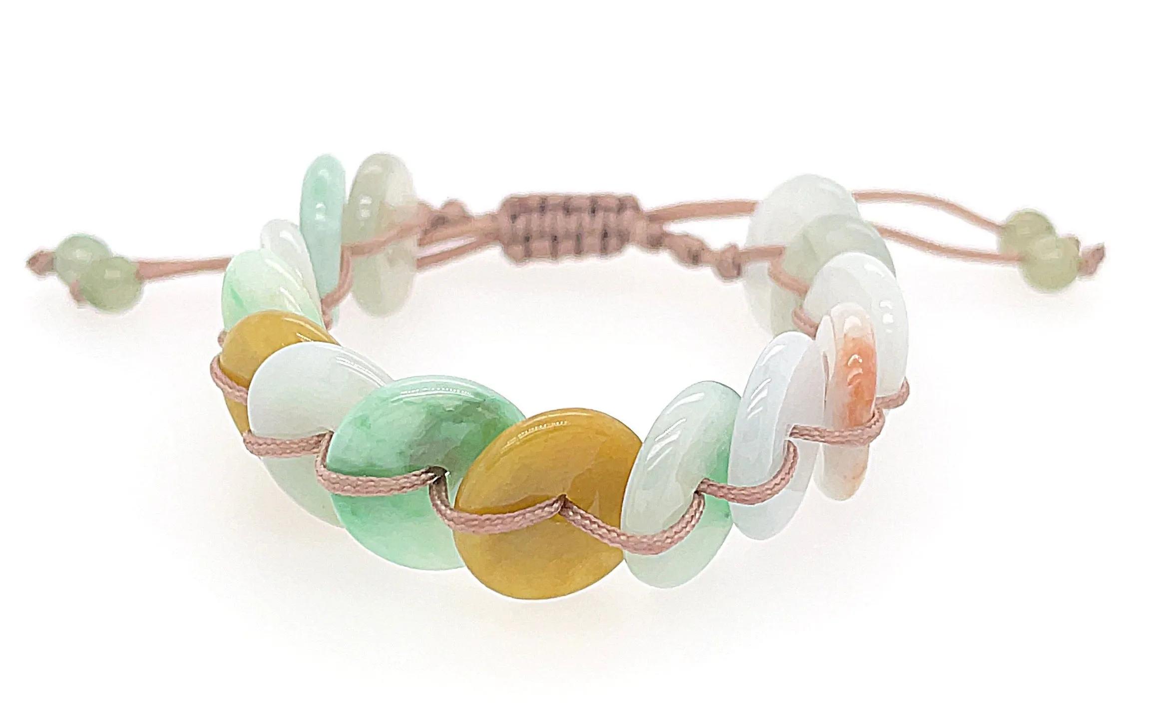 Burmese Jadeite Gold Coins 'Good Fortune' Bracelet