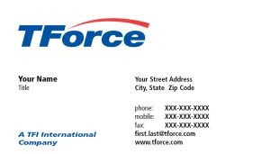 Business Cards-1-Sided – TForce CORPORATE