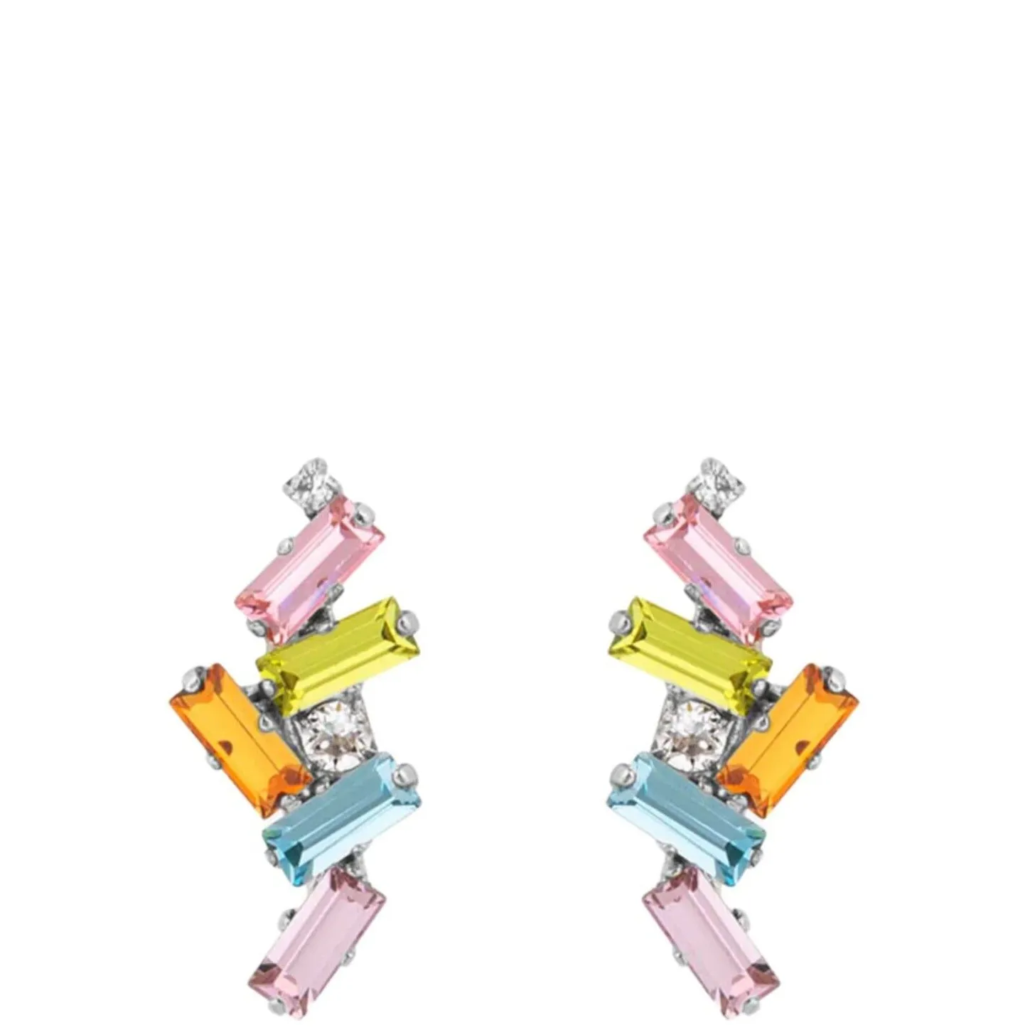Caroline Svedbom Silver Nina Earrings - Pastel Combo