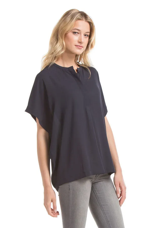 Cassie Boxy Blouse | Navy