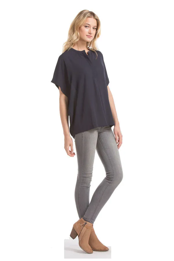 Cassie Boxy Blouse | Navy