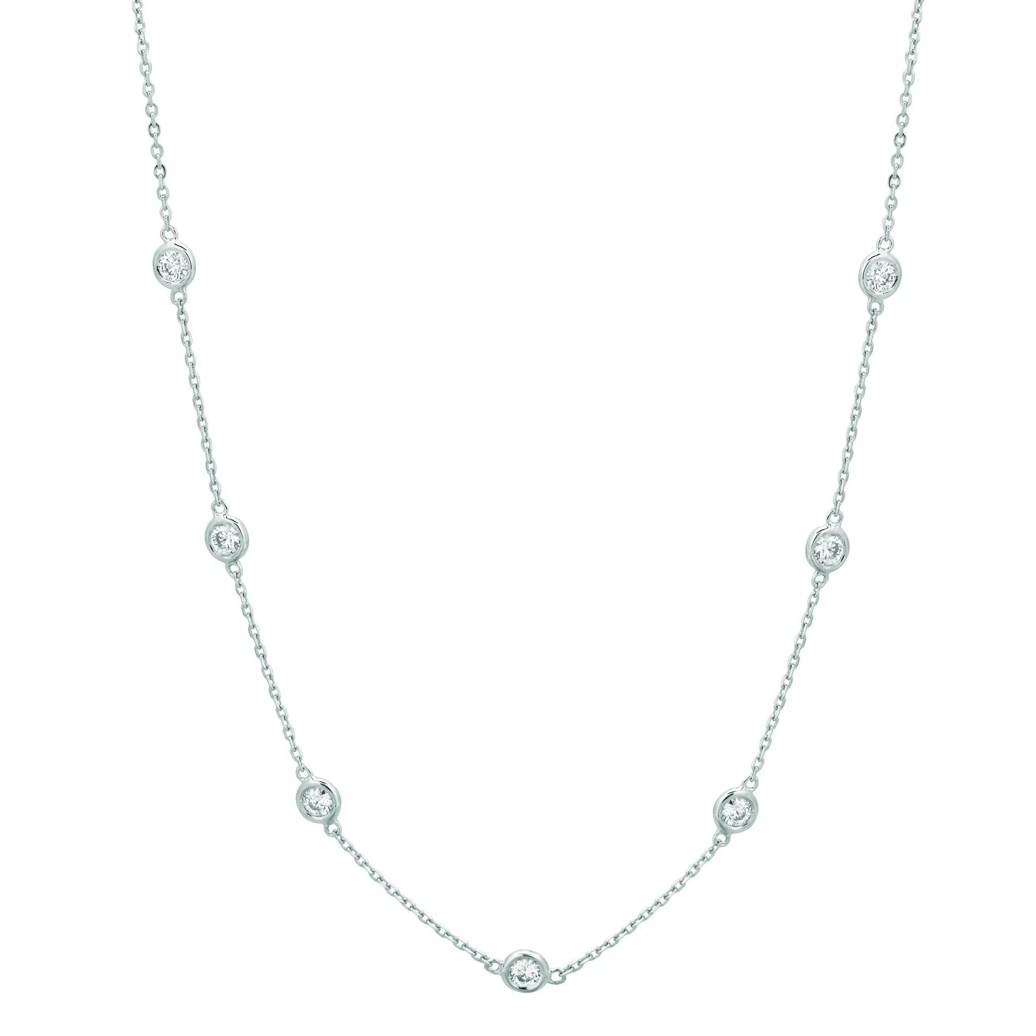 Casual Chain Natural Earth Mined Diamond Necklace
