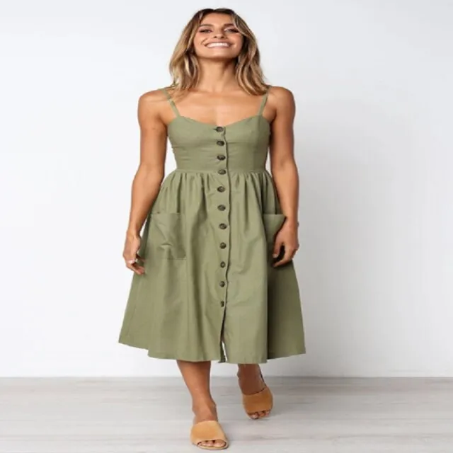Casual Dress with Spaghetti Strap
