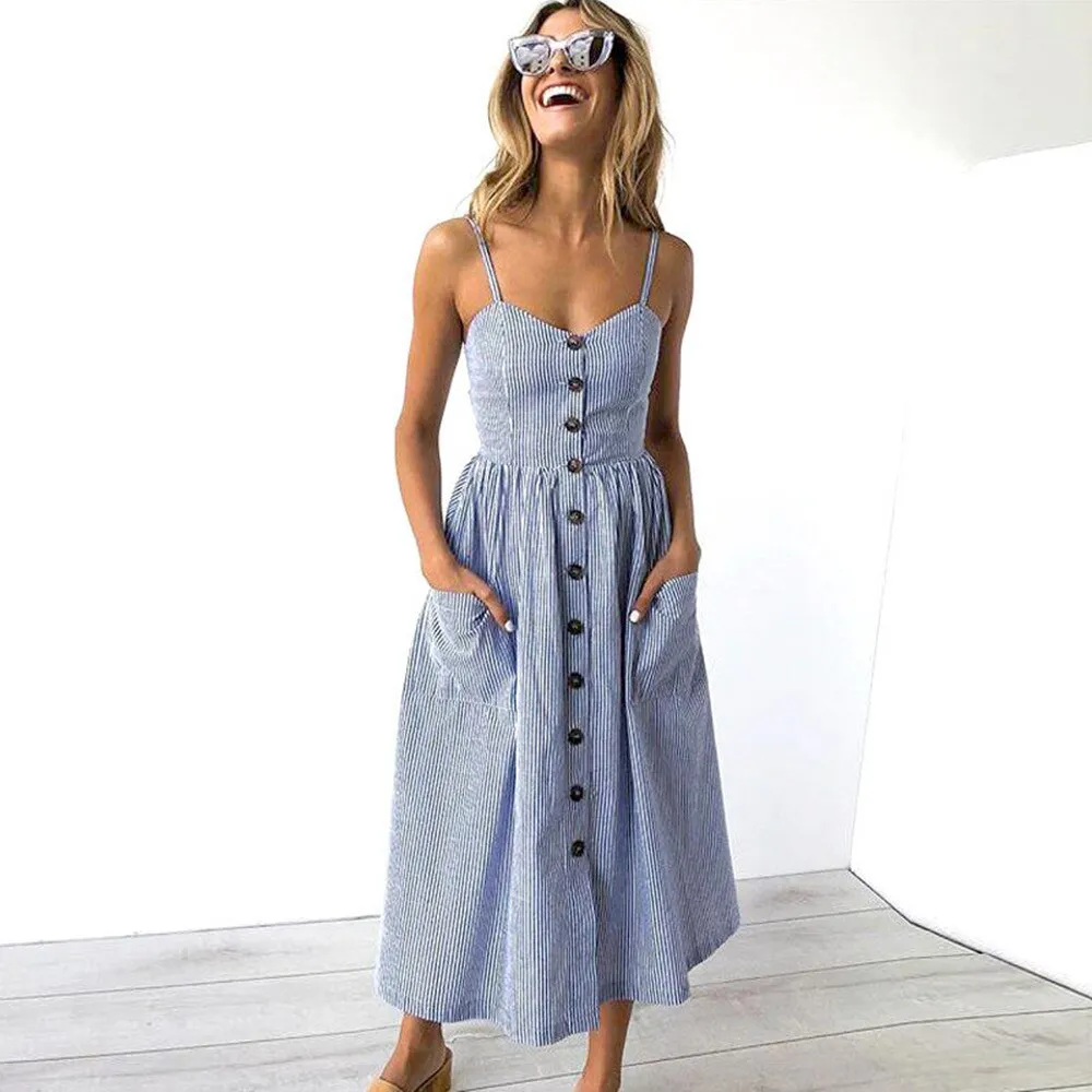Casual Dress with Spaghetti Strap